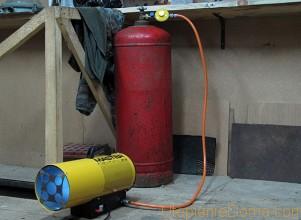 Отопление гаража газовой пушкой